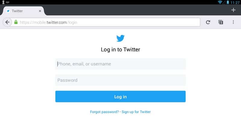 how to log into Twitter account