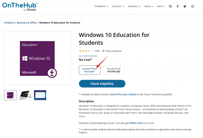 Windows 10 student discount